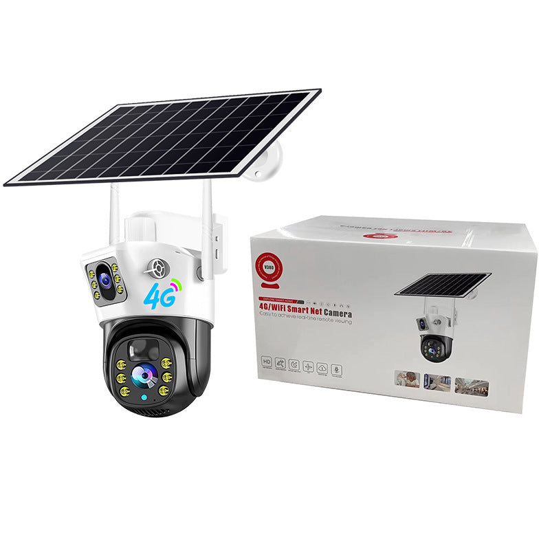 V380PRO  4G Solar Camera 4MP Dual Lens Home Security  Camera With Solar Panel