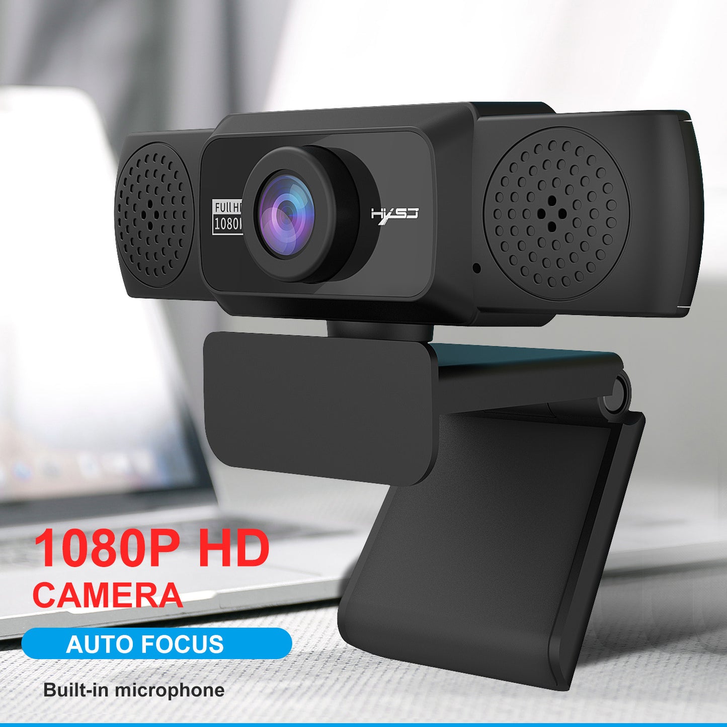 1080P high-definition computer camera with 360 degree rotatable video conferencing and live streaming of online courses