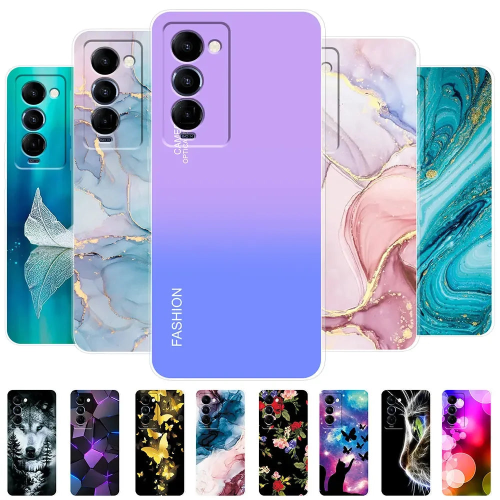 For Tecno Camon 18 Case Camon 18P Cover Marble Transparent Cases For Tecno Camon 18 P 18P Cute Silicone Clear Phone Bumper Bags