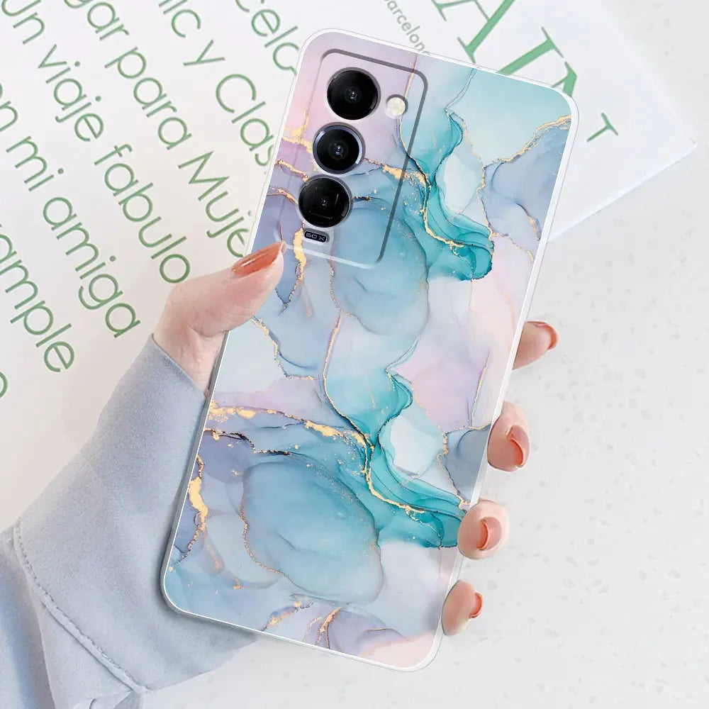 For Tecno Camon 18 Case Camon 18P Cover Marble Transparent Cases For Tecno Camon 18 P 18P Cute Silicone Clear Phone Bumper Bags