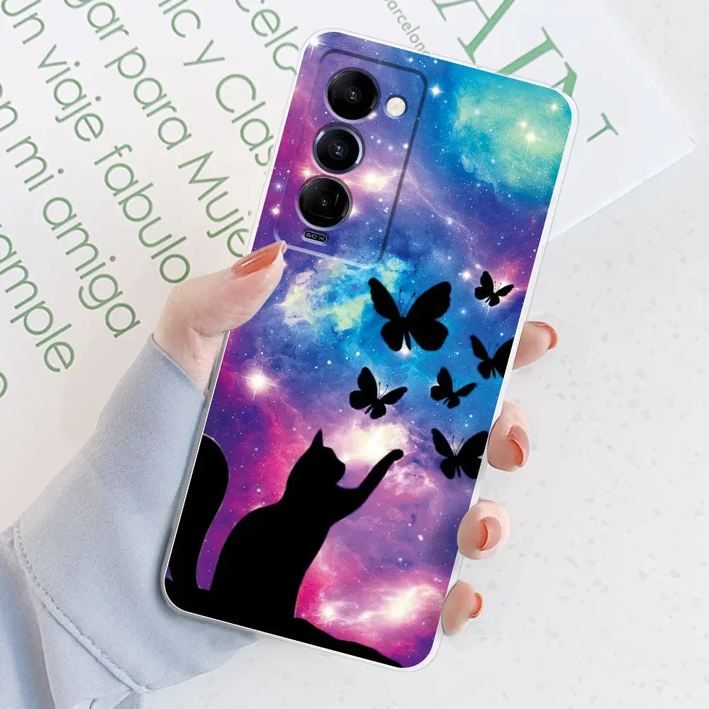 For Tecno Camon 18 Case Camon 18P Cover Marble Transparent Cases For Tecno Camon 18 P 18P Cute Silicone Clear Phone Bumper Bags